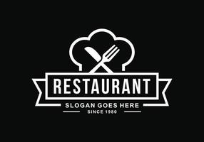 restaurante logo modelo diseño vector