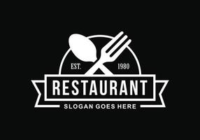 Restaurant logo template design vector