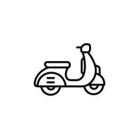 Motorbike line icon isolated on white background vector