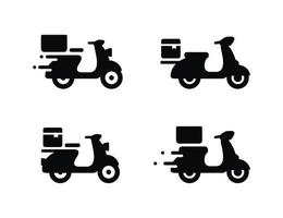 Delivery set icon isolated on white background vector