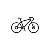 bicicleta línea icono aislado en blanco antecedentes vector