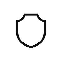 Shield icon isolated on white background vector