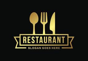 restaurante logo modelo diseño vector