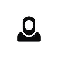 musulmán mujer avatar icono aislado en blanco antecedentes vector