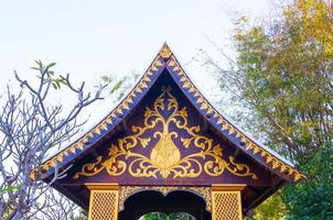gable roof temple thai architecture ,Northern Thailand photo