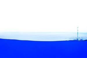 Abstract blue color water splashing isolated on white clean background,water splash and water drop photo