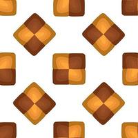 Pattern homemade cookie different taste in pastry biscuit vector