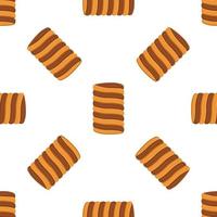 Pattern homemade cookie different taste in pastry biscuit vector