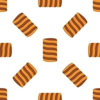 Pattern homemade cookie different taste in pastry biscuit vector