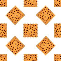 Pattern homemade cookie different taste in pastry biscuit vector