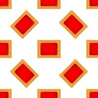 Pattern homemade cookie different taste in pastry biscuit vector