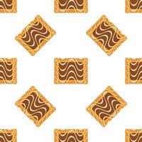 Pattern homemade cookie different taste in pastry biscuit vector