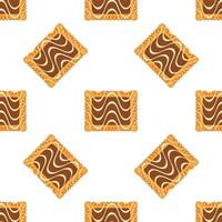 patrón de galletas caseras de diferentes sabores en galletas de pastelería vector