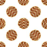 Pattern homemade cookie different taste in pastry biscuit vector