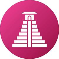 Chichen Itza Icon Style vector