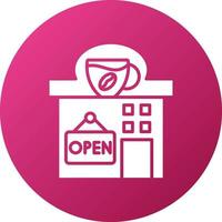 Cafe Showcase Icon Style vector