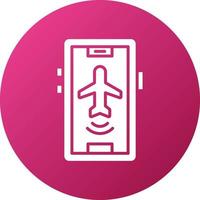 Airplane mode active Icon Style vector