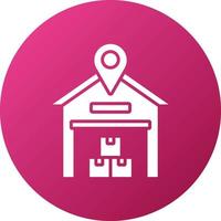 Warehouse Location Icon Style vector