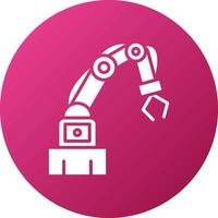 estilo de icono de robot industrial vector