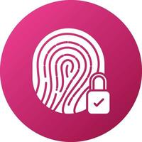 Fingerprint Identificat Icon Style vector