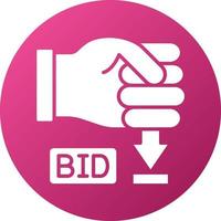 Minimum Bid Icon Style vector