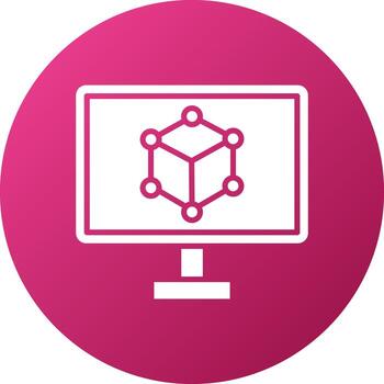 3D Modeling Icon Style vector