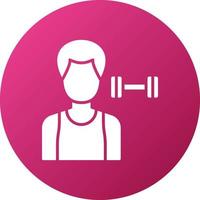 Fitness Trainer Male Icon Style vector