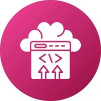 Cloud Deployment Icon Style vector