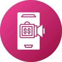 Paid Live Stream Icon Style vector