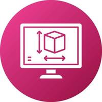 Computer Aided Design Icon Style vector