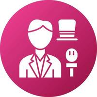 Master of Ceremonies Icon Style vector