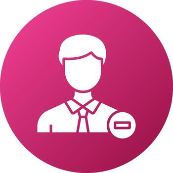 Eliminar usuario icono estilo vector