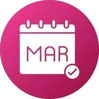 March Icon Style vector