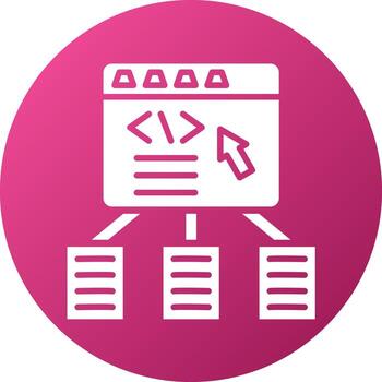 Code Framework Icon Style vector