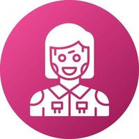 Humanoid Robot Icon Style vector