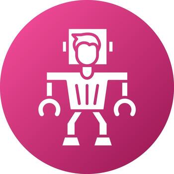 estilo de icono de robot de aumento vector