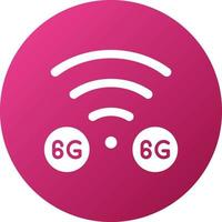 6G Network Icon Style vector