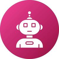 estilo de icono de robot humanoide vector