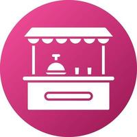 estilo de icono de puesto de comida vector