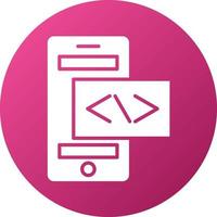 estilo de icono de codificación de teléfono inteligente vector