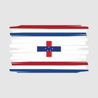 Netherlands Flag Brush Vector