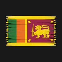 vector de pincel de bandera de sri lanka