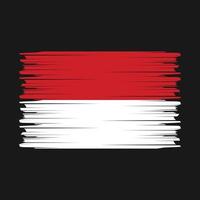 Monaco Flag Brush Vector