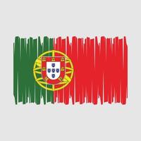 vector de pincel de bandera de portugal