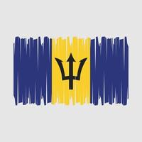 vector de pincel de bandera de barbados