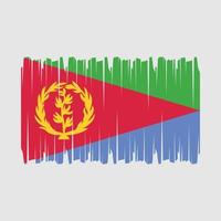 vector de pincel de bandera de eritrea