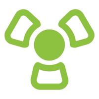 radiation icon and symbol vector