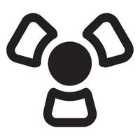 radiation icon and symbol vector