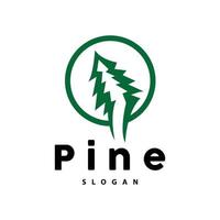 Pine Tree Logo, Luxurious Elegant Simple Design, Fir Tree Vector Abstract, Forest Icon Illustration Pine Product Brand