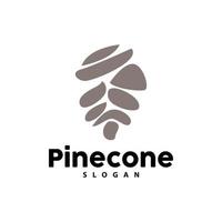 Pine Cone Logo, Elegant Luxury Pine Simple Design, Tree Acorn Icon Vector, Product Brand Illustration vector